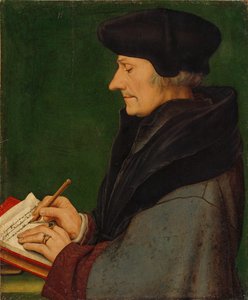 鹿特丹写作伊拉斯谟的肖像，1523年 作者 小汉斯·霍尔拜因