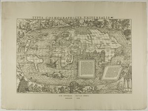 类型 Cosmographicus Universalis, Sim.Grynaeus, Novus Orbis, Basileae 1532 作者 小汉斯·霍尔拜因
