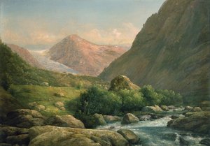 邦胡斯冰川（布面油画） 作者 Hans Leganger Reusch