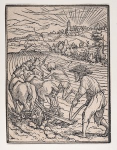 农民或耕夫，来自《死亡之舞》，约1526年，1538年出版。