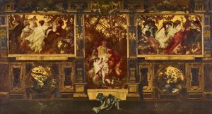 现代丘比特 - 墙面装饰设计 作者 汉斯·马卡特（Hans Makart）