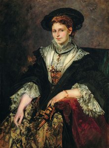 贝莎·冯·皮洛蒂的肖像，1872-1873年 作者 汉斯·马卡特（Hans Makart）