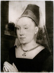 芭芭拉·范·弗伦德伯格（Barbara Van Vlaenderbergh），纪尧姆·莫雷尔（Guillaume Moreel）的妻子，c1480，1927年 作者 汉斯·梅姆林