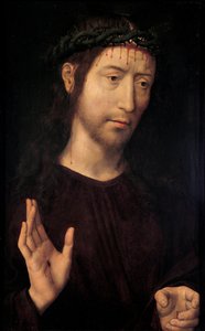 基督的祝福》，汉斯-梅姆林（1433/40-1494）。木板油画，尺寸：53.4x39.1 作者 汉斯·梅姆林