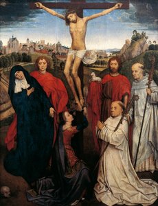 耶稣受难，中央板块，来自Jan Crabbe的三联画，约1470年 作者 Hans Memling