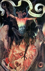 地狱，来自地球虚荣和神圣拯救三联的右手小组，c.1485