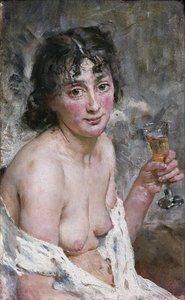 香槟女孩（布面油画）