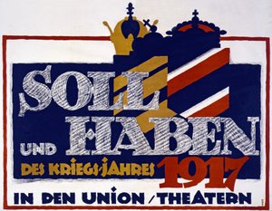 1917年战争年代Soll und Haben的广告