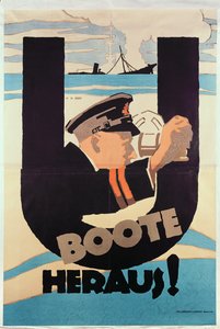 德国第一次世界大战海报，U BOATS OUT（U BOATS AWAY）