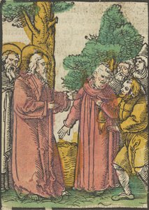 基督为聋哑人治病，出自Das Plenarium，1517年。 作者 Hans Schäufelein the Elder