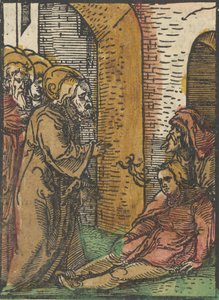 基督医治被附身者，来自Das Plenarium，1517年。 作者 Hans Schäufelein the Elder