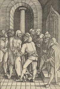 基督脱衣，来自Speculum passionis domini nostri Ihesu Christi，1507。 作者 Hans Schäufelein the Elder