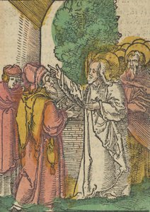 法利赛人和收税人的寓言，摘自Das Plenarium，1517。 作者 Hans Schäufelein the Elder