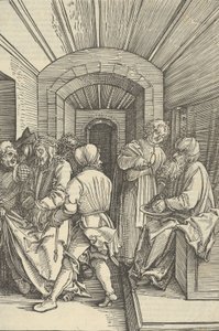 彼拉多洗手，来自Speculum passionis domini nostri Ihesu Christi，1507。 作者 Hans Schäufelein the Elder