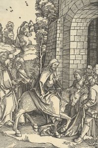 进入耶路撒冷，来自Speculum passionis domini nostri Ihesu Christi，1507。 作者 Hans Schäufelein the Elder