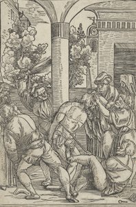 鞭刑，出自《基督的生活》，约1511-12年。 作者 Hans Schäufelein the Elder