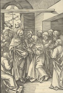 多马的不可思议，来自Speculum passionis domini nostri Ihesu Christi，1507。 作者 Hans Schäufelein the Elder