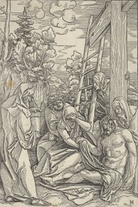 哀歌》，出自《基督的生活》，约1511-12年。 作者 Hans Schäufelein the Elder