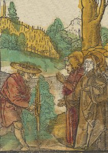 葡萄园里的工人的寓言，来自Das Plenarium，1517年。 作者 Hans Schäufelein the Elder