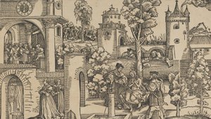 苏珊娜的故事》，1536年。 作者 Hans Schäufelein the Elder