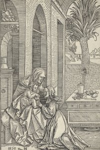 圣母与圣安妮的孩子，1510年。 作者 Hans Schäufelein the Elder