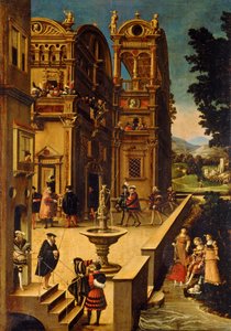 1537年后在她的浴场（Bathsheba）在她的浴场 作者 Hans Sebald Beham