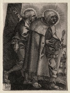 基督与使徒：1520年在圣彼得和圣保罗。 作者 汉斯·塞巴尔德·贝汉姆