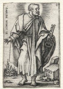 圣西蒙·彼得（St.Simon Peter），1545-1546年。 作者 汉斯·塞巴尔德·贝汉姆