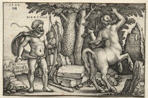 大力神的作品：大力神射杀Nessus，1542年。