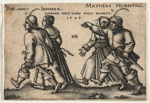 农民的婚礼或十二个月  1-Fabianus Jenner 2-Mathias Hornung 作者 汉斯·塞巴尔德·贝汉姆