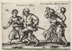 乡村婚礼：1546年，Philipus Mei Johannes Brachmon。 作者 汉斯·塞巴尔德·贝汉姆