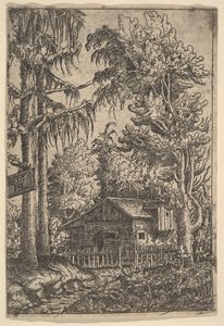 树间小屋，1551。 作者 汉斯·塞巴尔德·劳滕萨克