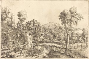 葡萄园的风景，1559年。 作者 汉斯·塞巴尔德·劳滕萨克