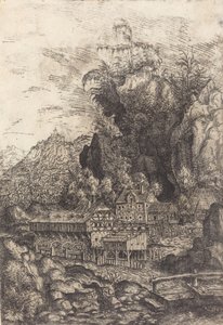 有水磨的风景，1553年。