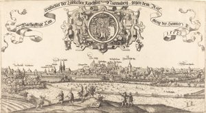 从东方看纽伦堡[中间部分]，1552年。