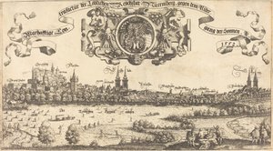从西边看纽伦堡[中间部分]，1552年。