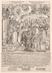 马克西米利安（Maximilian）由他的赞助人圣徒赠予全能者，1519年。