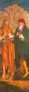 德语：Johannes der Täufer und Joachim 施洗者约翰和约阿基姆 - Inzigkofen Altar
