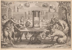 围绕大象变形体的 Satyrs
格式和插图（标题在实物上） 作者 汉斯·特罗斯切尔