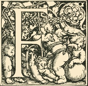 F-汉斯·魏德兹（Hans Weiditz）的字母，c1520-1521，1908年。 作者 汉斯·魏迪兹