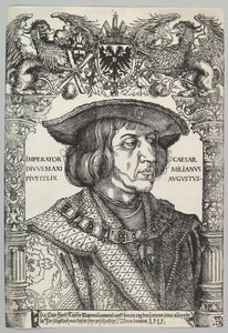 马克西米利安一世皇帝的画像，1519年。