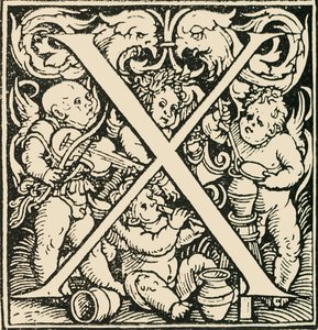 X-汉斯·魏德兹（Hans Weiditz）的字母，c1520-1521，1908年。 作者 汉斯·魏迪兹