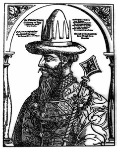 Portrait of Ivan IV the Terrible (1533 - 1584), Russian tsar. Xylography by Hans Weygel. 作者 汉斯·韦格尔