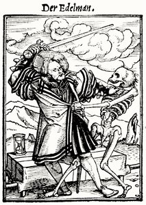 死亡和贵族，来自死亡之舞，由Hans Lutzelburger雕刻，1538年