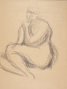 坐姿女模特 作者 哈拉德·吉尔辛（Harald Giersing）