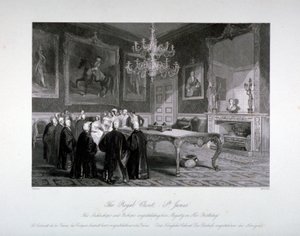 伦敦威斯敏斯特圣詹姆斯宫的皇家壁橱内景，约1840年 作者 哈登·西德尼·梅尔维尔