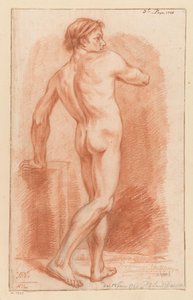 站立的男性裸体，从背后看（1766 年三等奖） 作者 Harmanus Vinkeles