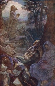 新约全书客西马尼（彩色石版画） 作者 哈罗德·应付