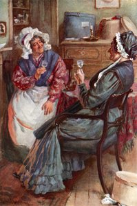 Sairey Gamp and Betsey Prig (colour litho) 作者 哈罗德·应付