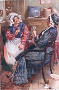 Sarah Gamp和Betsey Prig，来自狄更斯角色素描的插图由BW Matz编辑，1924年 作者 哈罗德·应付